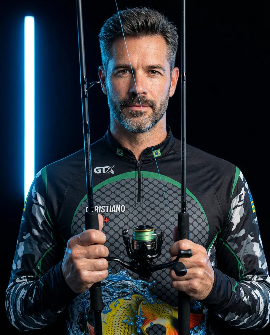 Camisa de pesca personalizada com máxima proteção