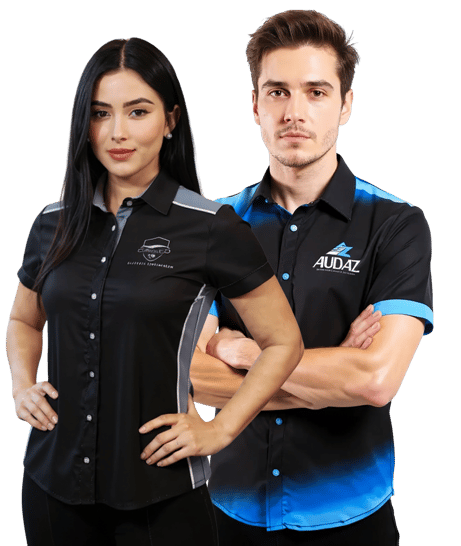 O uniforme que trabalha com sua equipe